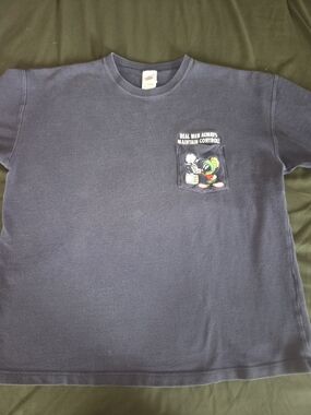 Vintage Marvin The Martian Pocket Shirt "Real Men Always Maintain Control" Large